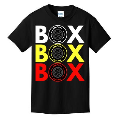 Formula Racing Car Box Box Box Radio Call To PitBox Car Race Kids T-Shirt