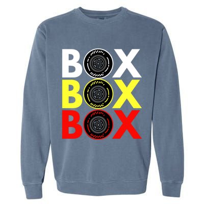 Formula Racing Car Box Box Box Radio Call To PitBox Car Race Garment-Dyed Sweatshirt