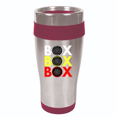 Formula Racing Car Box Box Box Radio Call To PitBox Car Race 16oz Travel Tumbler
