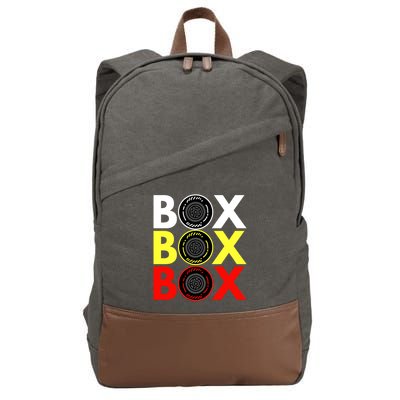 Formula Racing Car Box Box Box Radio Call To PitBox Car Race Cotton Canvas Backpack