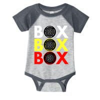 Formula Racing Car Box Box Box Radio Call To PitBox Car Race Infant Baby Jersey Bodysuit