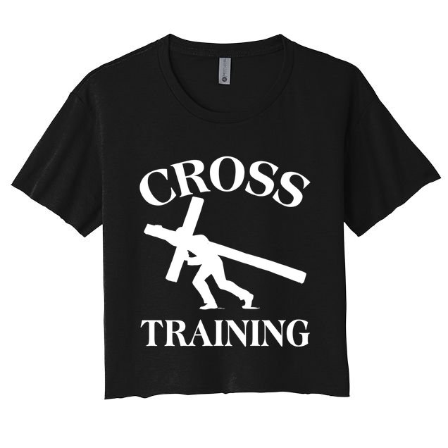 Funny Religous Cross Training Crop Top