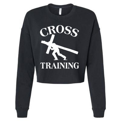 Funny Religous Cross Training Cropped Pullover Crew