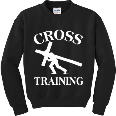 Funny Religous Cross Training Kids Sweatshirt
