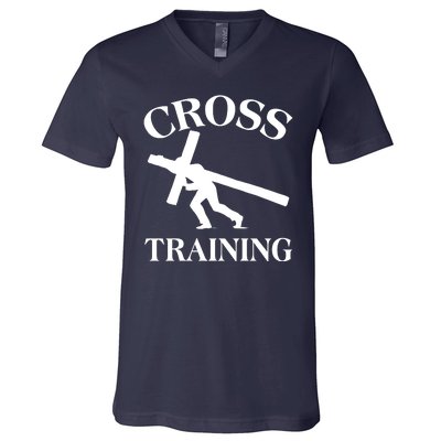 Funny Religous Cross Training V-Neck T-Shirt