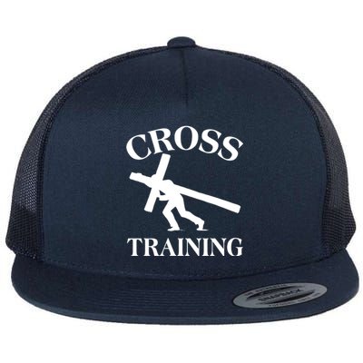 Funny Religous Cross Training Flat Bill Trucker Hat