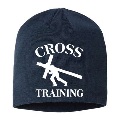 Funny Religous Cross Training Sustainable Beanie