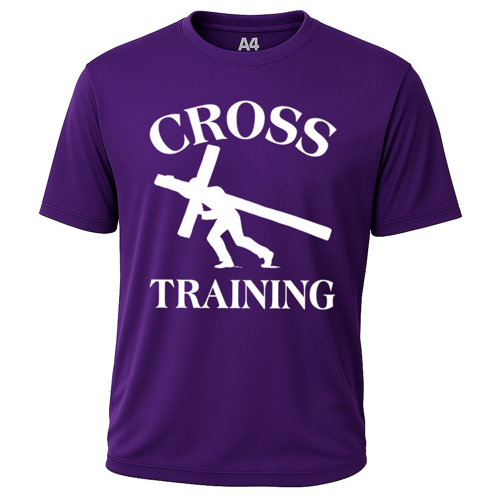 Funny Religous Cross Training Performance Shirt