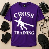 Funny Religous Cross Training Performance Shirt