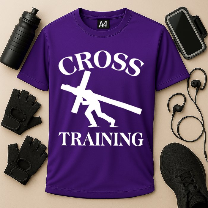 Funny Religous Cross Training Performance Shirt