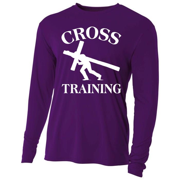 Funny Religous Cross Training Cooling Performance Long Sleeve Crew