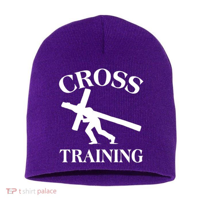 Funny Religous Cross Training Short Acrylic Beanie