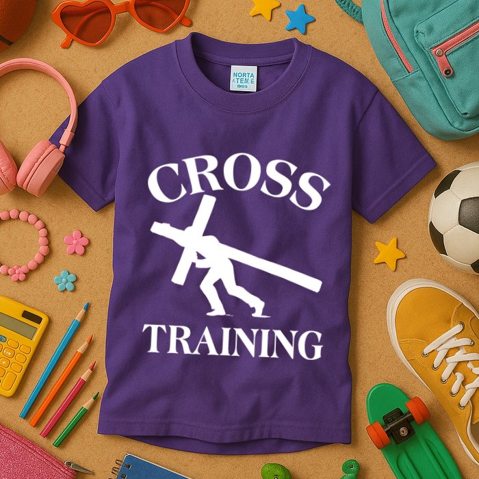 Funny Religous Cross Training Kids T-Shirt