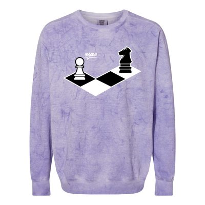 Funny Retro Chess Gift ChessPlayer Gift Colorblast Crewneck Sweatshirt