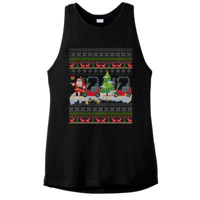 Formula Racing Car Christmas Tree Ladies PosiCharge Tri-Blend Wicking Tank