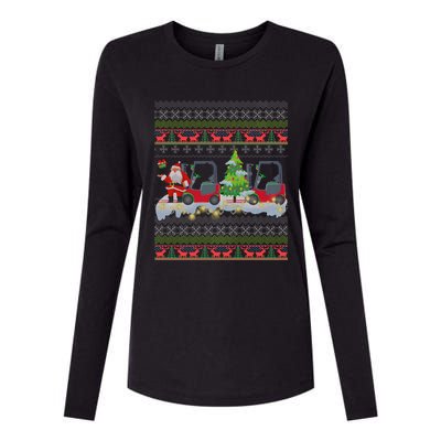 Formula Racing Car Christmas Tree Womens Cotton Relaxed Long Sleeve T-Shirt