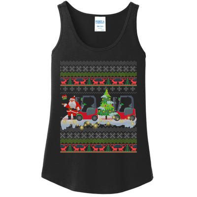 Formula Racing Car Christmas Tree Ladies Essential Tank