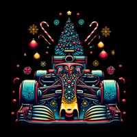 Formula Racing Car Christmas Tree City Backpack