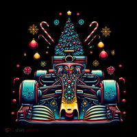 Formula Racing Car Christmas Tree Impact Tech Backpack