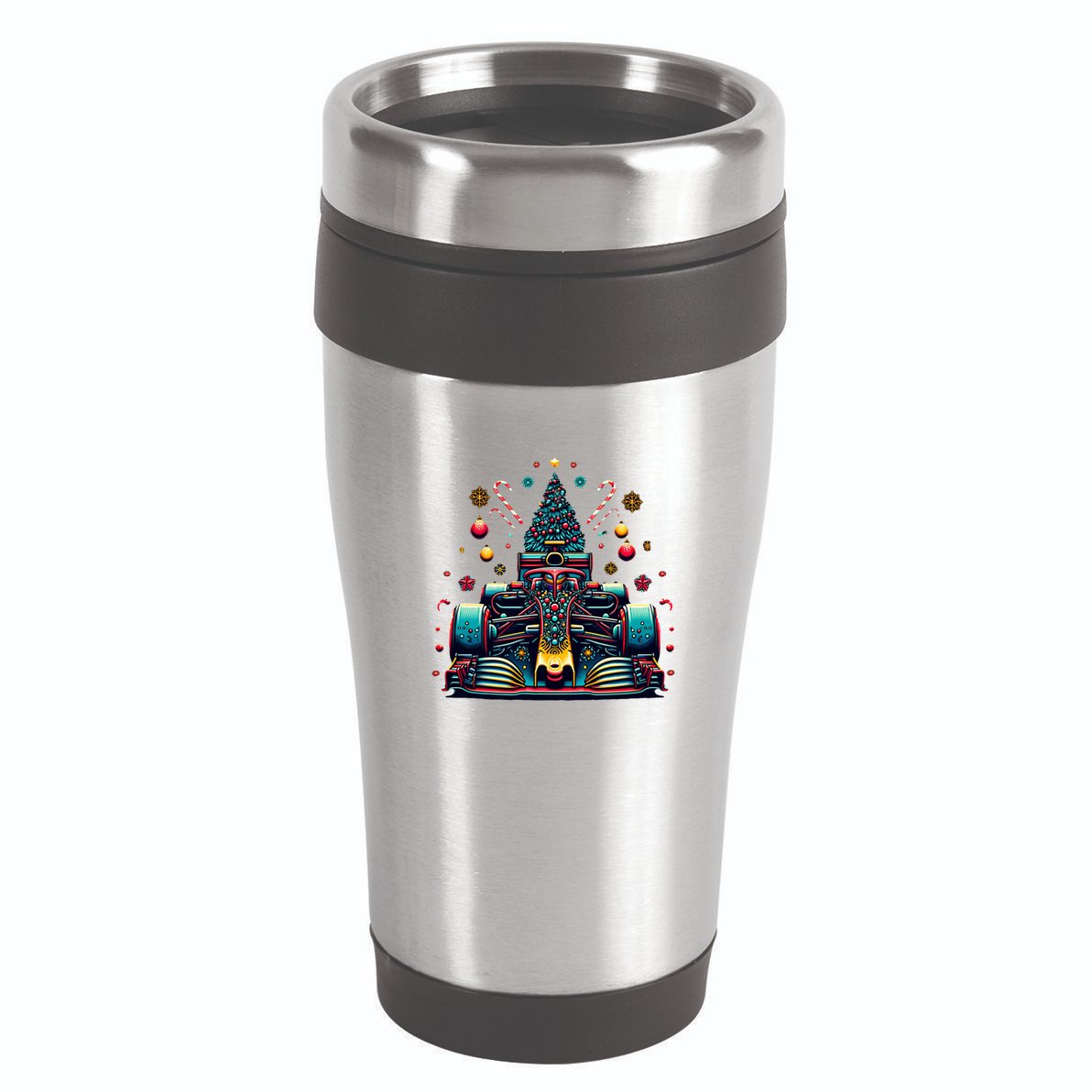 Formula Racing Car Christmas Tree 16oz Travel Tumbler