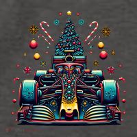 Formula Racing Car Christmas Tree Vector Backpack