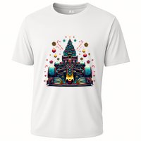 Formula Racing Car Christmas Tree Cooling Performance Crew T-Shirt