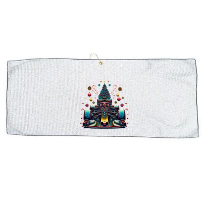 Formula Racing Car Christmas Tree Large Microfiber Waffle Golf Towel