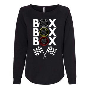 Formula Racing Car, Box Box Box Radio Call To PitBox Car Race Womens California Wash Sweatshirt