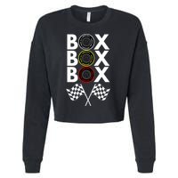 Formula Racing Car, Box Box Box Radio Call To PitBox Car Race Cropped Pullover Crew
