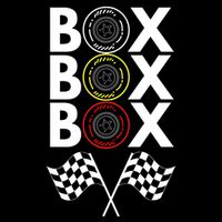Formula Racing Car, Box Box Box Radio Call To PitBox Car Race Cropped Pullover Crew