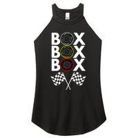 Formula Racing Car, Box Box Box Radio Call To PitBox Car Race Women's Perfect Tri Rocker Tank