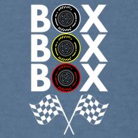 Formula Racing Car, Box Box Box Radio Call To PitBox Car Race Garment-Dyed Sweatshirt