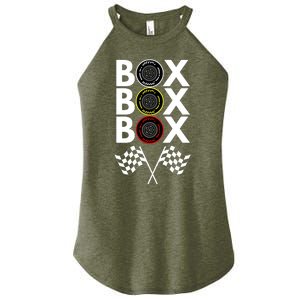 Formula Racing Car, Box Box Box Radio Call To PitBox Car Race Women's Perfect Tri Rocker Tank