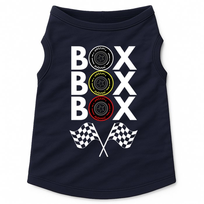 Formula Racing Car, Box Box Box Radio Call To PitBox Car Race Doggie Tank