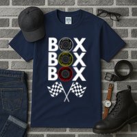 Formula Racing Car, Box Box Box Radio Call To PitBox Car Race Tall T-Shirt