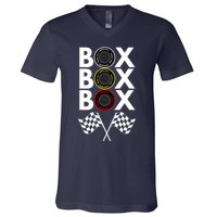 Formula Racing Car, Box Box Box Radio Call To PitBox Car Race V-Neck T-Shirt