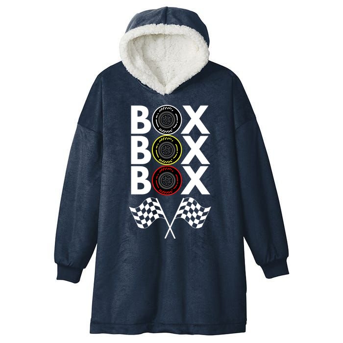 Formula Racing Car, Box Box Box Radio Call To PitBox Car Race Hooded Wearable Blanket