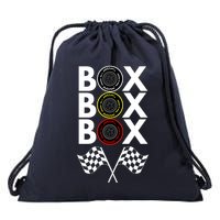 Formula Racing Car, Box Box Box Radio Call To PitBox Car Race Drawstring Bag