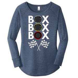 Formula Racing Car, Box Box Box Radio Call To PitBox Car Race Women's Perfect Tri Tunic Long Sleeve Shirt