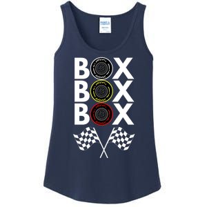 Formula Racing Car, Box Box Box Radio Call To PitBox Car Race Ladies Essential Tank