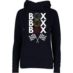 Formula Racing Car, Box Box Box Radio Call To PitBox Car Race Womens Funnel Neck Pullover Hood