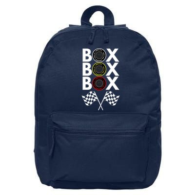 Formula Racing Car, Box Box Box Radio Call To PitBox Car Race 16 in Basic Backpack