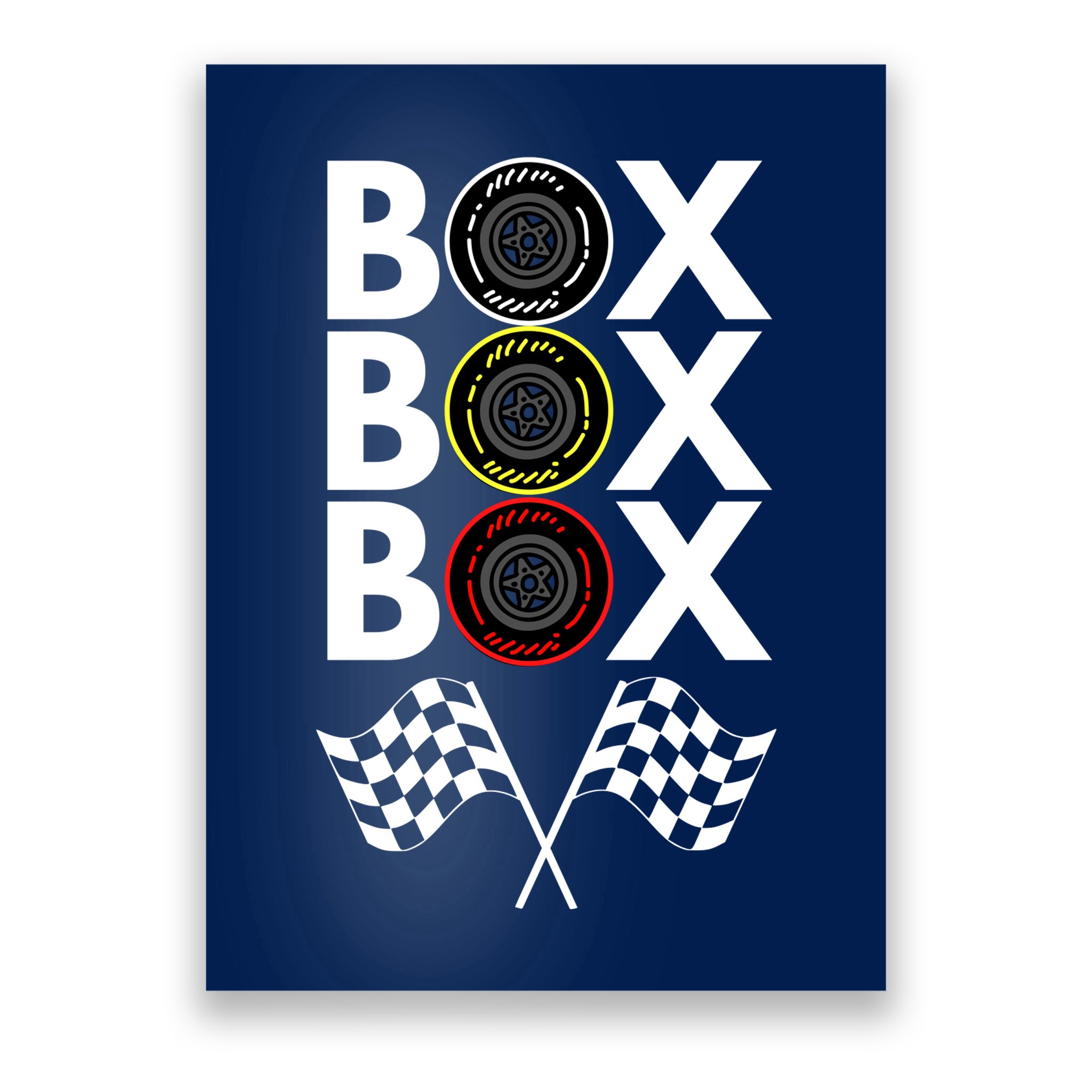 Formula Racing Car, Box Box Box Radio Call To PitBox Car Race Poster