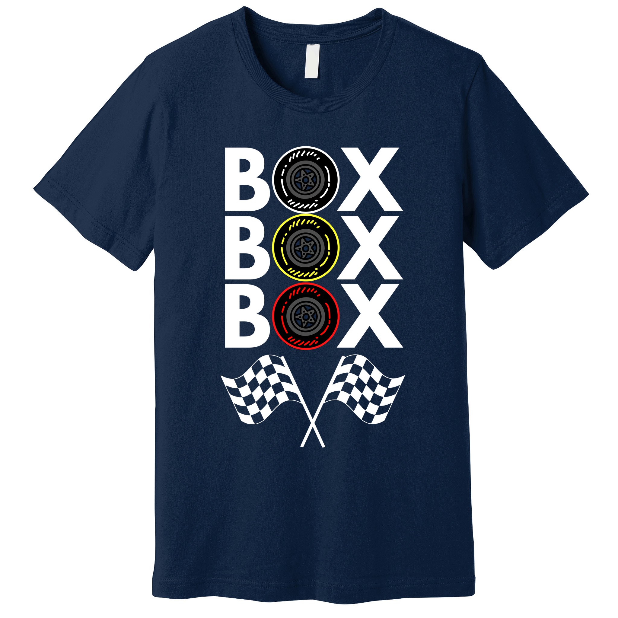Formula Racing Car, Box Box Box Radio Call To PitBox Car Race Premium T-Shirt