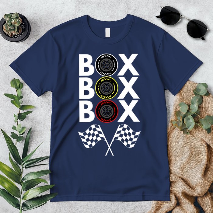 Formula Racing Car, Box Box Box Radio Call To PitBox Car Race Premium T-Shirt