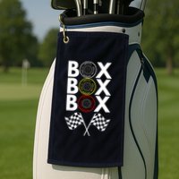Formula Racing Car, Box Box Box Radio Call To PitBox Car Race Golf Towel