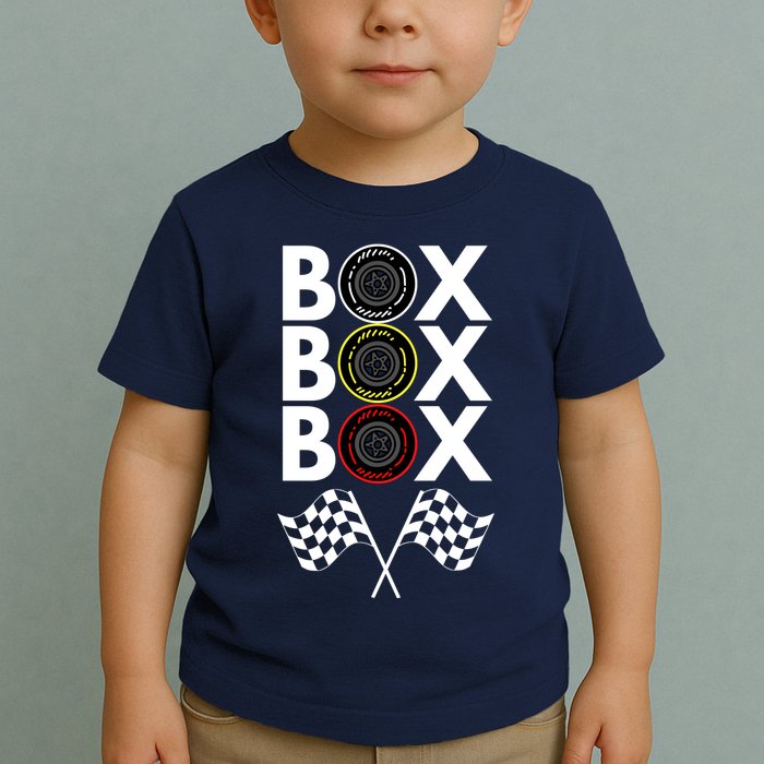Formula Racing Car, Box Box Box Radio Call To PitBox Car Race Toddler T-Shirt