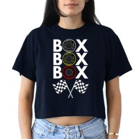Formula Racing Car, Box Box Box Radio Call To PitBox Car Race Crop Top