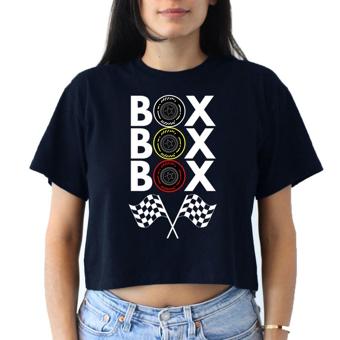 Formula Racing Car, Box Box Box Radio Call To PitBox Car Race Crop Top