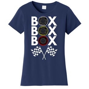 Formula Racing Car, Box Box Box Radio Call To PitBox Car Race Women's T-Shirt